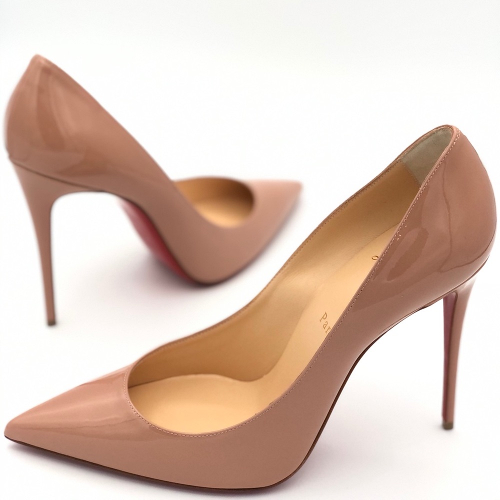 NEW Louboutin "Kate" 100mm Tan Nude